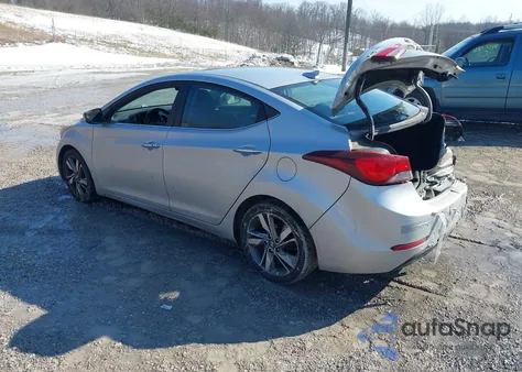 2014 Hyundai Elantra Limited from USA, damaged, VIN 5NPDH4AE3EH519078